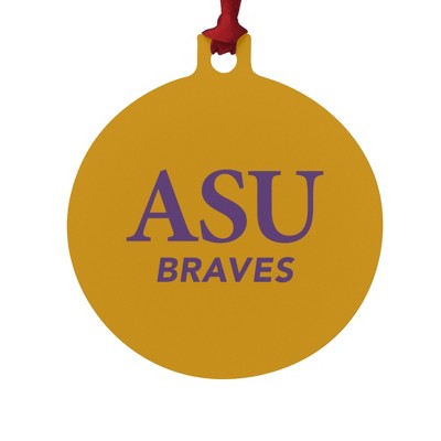 Alcorn Secondary Logo Aluminum Holiday Christmas Tree Ornament