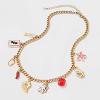 Mixed Large Scale Charm Pendant Necklace - Universal Thread™ Gold - 3 of 4