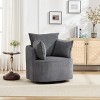 Modern Swivel Accent Chair with 360 Degree Rotation Upholstered Barrel Design for Living Room or Bedroom–Maison Boucle - 2 of 4