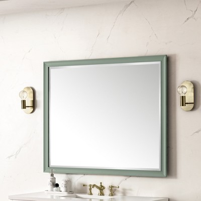 Glenbrooke Smokey Celadon 48" x 40" Rectangular Wood Framed Mirror