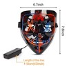 Whizmax 1PACK Led Mask Light Up Scary Mask and Skeleton Gloves -Purge Mask with 3 Lighting Modes for Halloween Cosplay Costume - 4 of 4