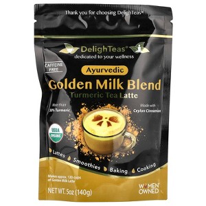DelighTeas Turmeric Tea Latte, Ayurvedic Golden Milk Blend