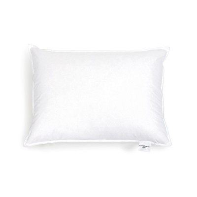 King Size Firm White Duck Feather and Down Bed Pillow Set
