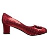 Red Judy 2" Heel Sequined Adult Shoes - 2 of 4