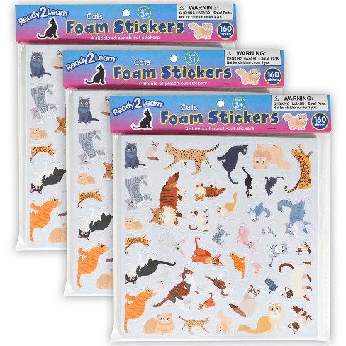 Ready 2 Learn™ Foam Stickers - Cats - 160 Per Pack - 3 Packs : Target