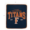 NCAA Cal State Fullerton Titans Vintage Arch Block Flannel Fleece Blanket - 3 of 3