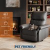 Manual Recliner Chair, 360° Swivel Rocker Glider Recliner with Padded Armrests, Modern Chenille Upholstered Reclining Chair - 3 of 4