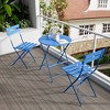 3 Pieces Patio Bistro Balcony Metail Chair Table Set - image 2 of 4