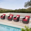 Buenhomino 6-Piece Outdoor Wicker Swivel Rocker Chair Set with 4 Chairs & 2 Tables, All-Weather PE Rattan Glider Chairs with Cushions for Patio - 2 of 4