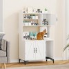 Whizmax Cat Litter Box Furniture,Hidden Cat Box Enclosure with Shelf Storage,Cat Litter Box Enclosure, Indoor Cat House Furniture - 2 of 4