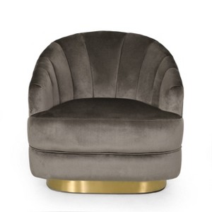 Condit Modern Glam Channel Stitch Velvet Club Chair - Christopher Knight Home - 1 of 4