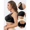 Allegra K Women's Non-wire Lightly Push Up Workout Yoga Comfort Sleeveless Sports Bras - 3 of 4
