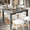 Merrick Lane Wooden Dining Table with Sculpted Legs - 4 of 4