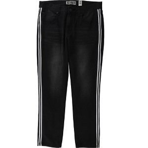 I.N.C International Concepts Mens Striped Skinny Fit Jeans, Black, 40W x 30L - 1 of 2