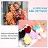 Unique Bargains Metal Alloy Soft Durable Artificial Cute Puff Ball Keychain 1 Pc - 4 of 4