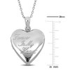 EVERLY JEWELRY | Sterling Silver 20mm Heart "Forever in my Heart" Pendant With Cable Chain Locket, 18-inch - 3 of 4