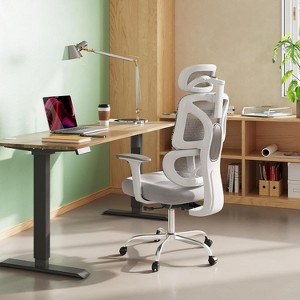 Ergonomic Big and Tall Office Chair, Adjustable Mesh Desk Chair with Lumbar Support and Armrests, Reclining for Long Hours - 1 of 1