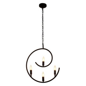 Chloe Lighting CH7H078RB20-UP4 Ironclad Farmhouse 4 Light Oil Rubbed Bronze Ceiling Pendant 20" Wide - 1 of 4