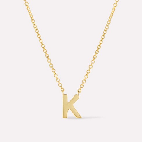 Gold Initial Necklace - Letter Necklace, Ana Luisa