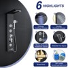 Itopfox LED Shower Panel Tower with Rainfall & Waterfall Shower, Black Stainless Steel Shower Column with Massage Jets, Handheld & Tub Spout - 3 of 4