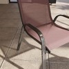 Resenkos Outdoor Dining Room Chairs, Patio Kitchen Chairs,Set of 4 Outdoor Dining Chairs, Stackable Patio Chairs with High Back, Brown Black, Dark - 2 of 4
