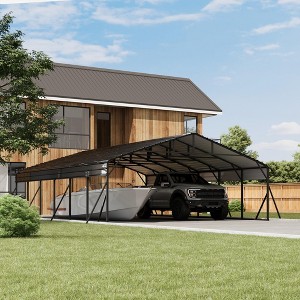 20'x30' Heavy Duty Metal Carport Kit - Galvanized Steel Roof, 100 MPH Wind Resistant, 35 PSF Snow Rating - Garage Shelter - 1 of 4