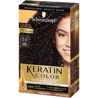 Schwarzkopf Keratin Color Dark Brown Permanent Hair Color - 6.2oz