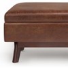NicBex Modern Rectangular Pouf Ottoman with Storage, Contemporary Entryway Bench with Safety Hinge for Bedroom, Living Room, Dark Brown - 4 of 4