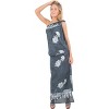 LA LEELA Women's Summer Bikini Wraps Beach Wrap Cover up Sarong Skirt Swimsuit Swimwear Bathing Suit Cover Ups for Womens One Size Gray, Fish - 4 of 4