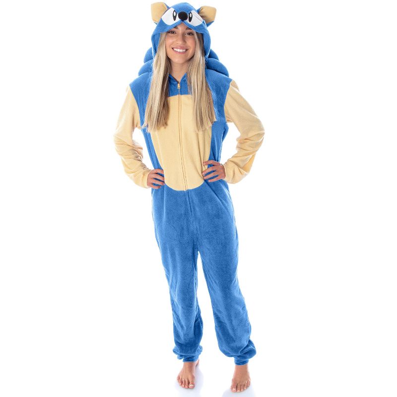 Sonic The Hedgehog Men's Character Costume Union Suit Pajama Outfit, 2 of 6