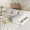 L-shaped Modular Sectional Sofa with Removable Back Cushions,3 Pillows and 2 Storage Spaces,Suitable for Living rooms,Offices and Apartments - 2 of 4