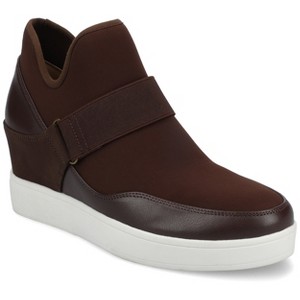 Journee Women's Damari High Top Stretch Wedge Sneaker - 1 of 4