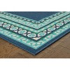 Oriental Weavers Meridian 7'10" Round Machine Woven Rug in Navy - 2 of 4