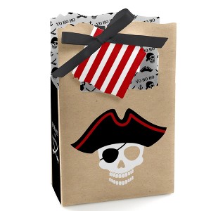 Big Dot of Happiness Beware of Pirates - Pirate Birthday Party Favor Boxes - Set of 12 - 1 of 4