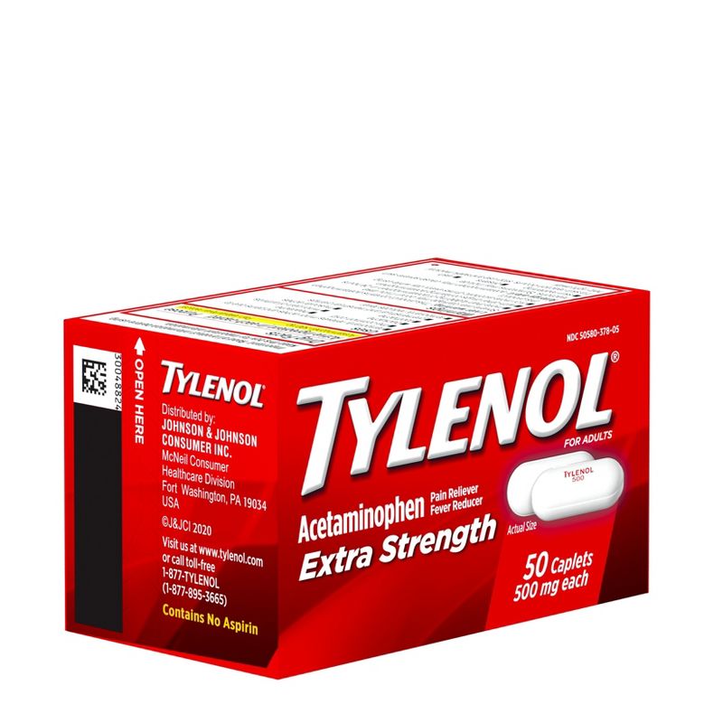 Tylenol Acetaminophen Pain Reliever Caplet - 50ct, 6 of 9