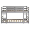 Twin Over Twin Bunk Bed with Rails and Ladder for Bedroom - 3 of 4