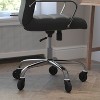 Flash Furniture Whitney High Back Executive Swivel Office Chair with Black Frame, Arms, and Transparent Roller Wheels - image 3 of 4