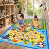 Machine Washable Kids Play Mat Cute Road Rug with Non-Slip Backing Educational Low Pile Floor Carpet for Children Nursery Playroom Toddler Room - 4 of 4