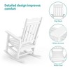 Sonkuki Patio Outdoor Adirondack Rocking Chair with Big Armrests, Weather Resistant, Easy Installation, Lawn and Backyard - 4 of 4