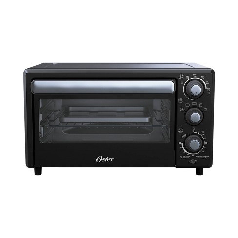 Oster 18 Quart Toaster Oven With Air Fry Matte Black Convection 1400W Steel Includes Broiler Pan Air Fry Basket