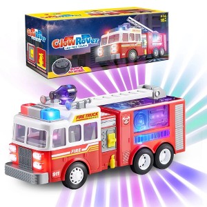 Joyfy Toddler Fire Truck Toy - LED Lights, Sirens, Bump and Go Action, Mode Switch & Volume Control, Perfect for Boys Girls, Ideal Kids Birthday Gift - 1 of 4