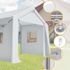 Carport Canopy Heavy Duty Waterproof UV Resistant Portable Garage 4 Doors & 4 Windows Carport with Removable Sidewalls for Car Truck Boat Storage - 3 of 4