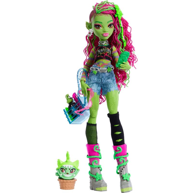Monster High Venus McFlytrap Fashion Doll with Pet Chewlian and Accessories, 4 of 13