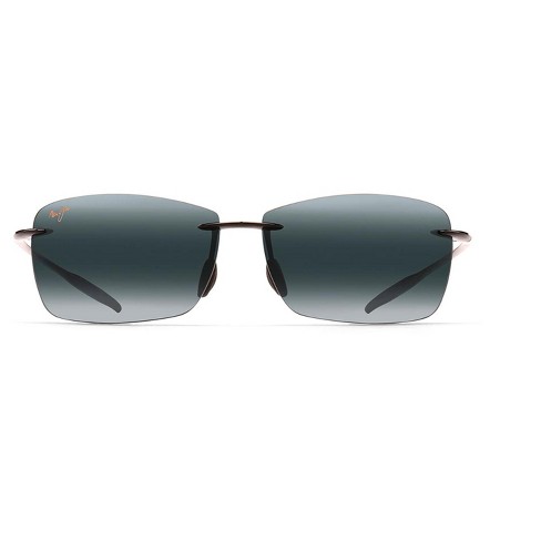 Maui Jim Lighthouse Rimless Sunglasses - Gray Lenses With Black Frame :  Target