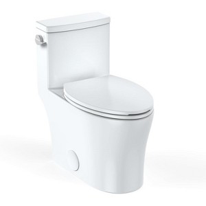 One-Piece Toilet, Elongated Bowl, 1.28 GPF Water-Saving Flush, Comfort Height, Whisper-Close Seat, Easy Installation, Modern Style - 1 of 4