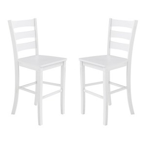 Taylor & Logan Set of 2 Laurel Wooden Ladderback Barstools - 1 of 4