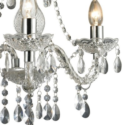Chrome and Crystal Mini 3-Light Candle Chandelier