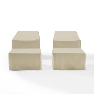Crosley 4pc Furniture Cover Set: Vinyl Protective Covers for Outdoor Seating, Waterproof & Scratch-Resistant - 1 of 4