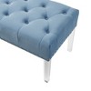 NicBex Modern 49" Bedroom Bench Velvet Upholstered Accent Stools with Button Tufted and Acrylic Legs for Bedroom and Entryway - 3 of 4