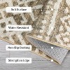 Washable Area Rug for Living Room Bedroom Guest Room Dining Room, Low Pile Soft Striped Carpet, Non-Slip Non Shedding Stain Resistant Foldable Mat - 4 of 4